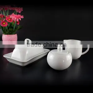 Factory Custom Design Your Own Dinnerware Porcelain Cruet Bottle / Plate With Lid / Milk Jug Ceramic Used Restaurant Dinnerware thumbnail-1
