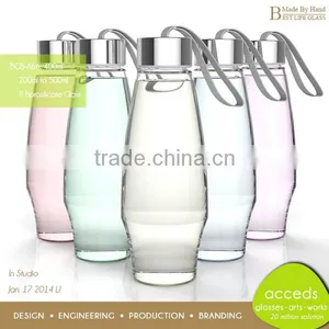 Hot Selling Borosilicate Fancy Water Glass Bottle BPA Free thumbnail-6