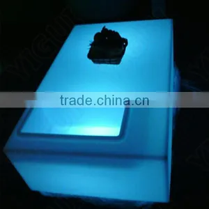 LED Furniture Hot Sale Remote Control Illuminated Portable High Tables and Bar Stools for Garden thumbnail-1
