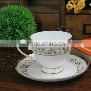 Customized Decal Porcelain Ceramic Coffee Cups and Saucers Set thumbnail-1