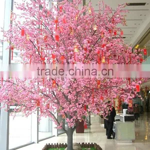 Street Landscaping Festival Decoration Outdoor Silk Peach Blossom Tree thumbnail-1