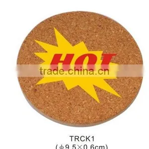 Round Cork and Fiberboard Coaster thumbnail-1