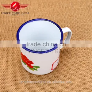 Cheap White Enamel Camping Mug Wholesale thumbnail-4