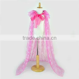New Arrival Candy Color Snowflake Custom Cutting Baby Girl Evening Dress Cape thumbnail-4