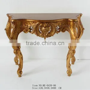 French Style Living Room Furniture Console Desk With Marble Top thumbnail-1
