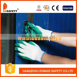 DDSAFETY 2017 10 Gauge Cotton Green Latex Coated Work Safety Gloves thumbnail-1