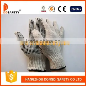 DDSAFETY 2017 7G Natural Cotton Yarn Knitted Gloves With Black Pigment Safety Gloves thumbnail-1