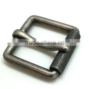1-1/2" Standard Leather Belt Buckl, Zinc Alloy Material Buckle With Roller, Antique Nickel Belt Buckle thumbnail-3