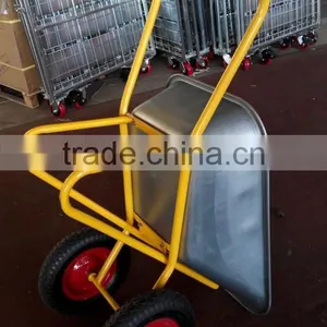 China Wholesale Construction Wheelbarrow Two Wheels Wheelbarrow thumbnail-3