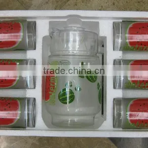 JK037 7pcs Glass Drinking Set With Deco thumbnail-3