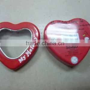 Small Heart Tin With Heart Shape Window thumbnail-1