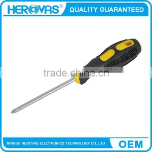 CRV Satin Screwdriver With TPR Covered Handle thumbnail-1