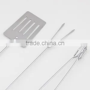 Black Rubber Handle Barbecue Tool Set With 3 Pieces of Tools Include Tong Spatula And Fork thumbnail-5