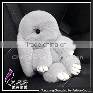 CX-R-10 Genuine Rabbit Fur/Rabbit Toy Fancy Promotion Custom Key Chain thumbnail-4