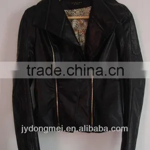 Black Color Women Fashion Leather Jacket With Zipper thumbnail-1