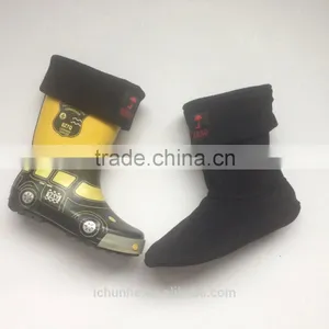 High Quality Winter Fleece Rain Boot Socks With Knit Cuff thumbnail-5