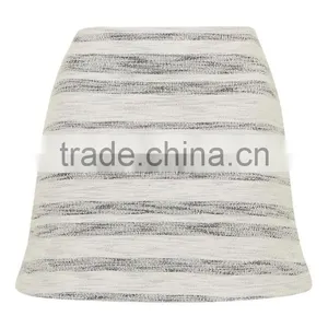 Latest Design Fashion Petite Stripe Boucle Skirt Woolen Mini Skirts Custom Made Fashion Skirt thumbnail-3