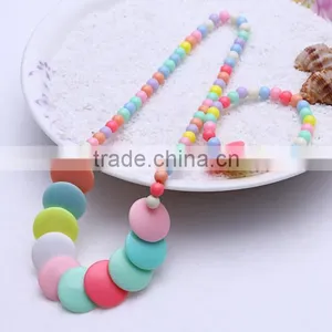 Zm35069a Fashion Jewelry Plastic Bead Necklace and Bracelet Set Accessories for Kids thumbnail-1