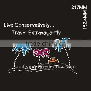 Beautiful Island Heat Transfer Rhinestone Motif thumbnail-1