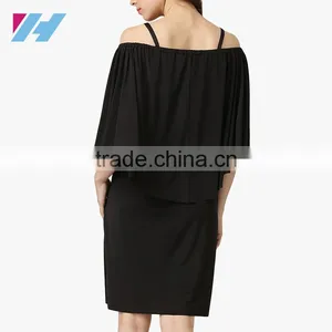 Latest Korean Fashion Trends Wholesale Black Bodycon Mini Dresses For Women Elegant thumbnail-4
