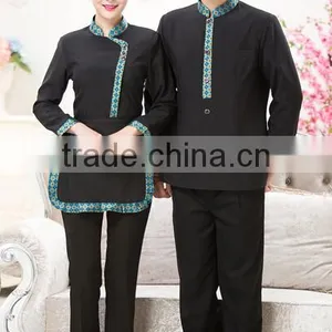 2016 OEM Factory Sexy Coffee Store Waitress Uniform / Modern Hotel Uniform for Woman Wholesale thumbnail-5
