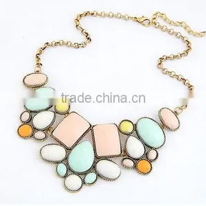 CHARM CRYSTAL FLOWER CHOKER CHUNKY STATEMENT BIB PENDANT CHAIN COLLAR NECKLACE thumbnail-3
