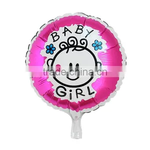 Party Supplies Party Decorations Round Fuchsia Girl Pattern Baby Shower Decoration Aluminium Foil Balloon thumbnail-1