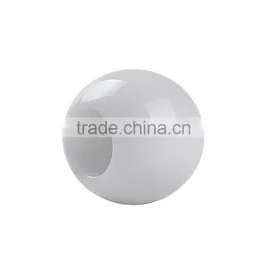CCB Plastic European Style Large Hole Charm Beads Round White thumbnail-1