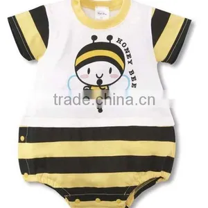 2016 Cartoon Animals Dot Printed Short Sleeve Pure Cotton Baby Romper thumbnail-3