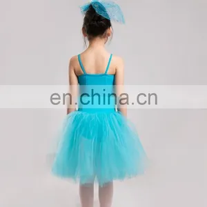 Wholesale Children'S Day Performance Fluffy Blue Tutu Dress thumbnail-3