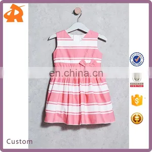 China Supplier Wholesale Fashion Kids V-Neck Sleeveless Baby Dress For Children Girl thumbnail-1