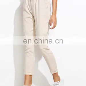 Wholesale Fashion Print Drawstring Mid Waist Loose Pants For Woman thumbnail-1