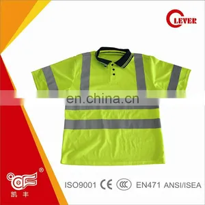 Quality Safety Yellow Polo Net Shirt for Worker KF-301-A4 thumbnail-1