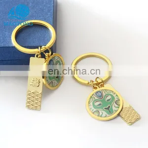 China Factory Custom Cheap Metal Key Ring Printing Epoxy Dome Key Chains Metal Key Chain thumbnail-2