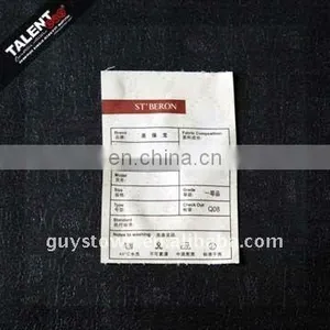 Wholesale Custom Polyester Satin Printing Wash Care Label for Clothing thumbnail-1