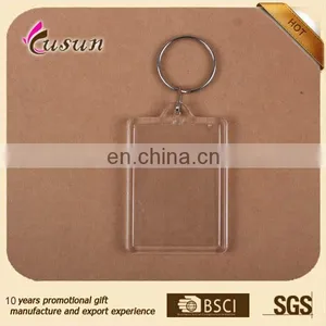 High Quality Souvenir Blank Plastic Acrylic Photo Keychain Keyring thumbnail-1
