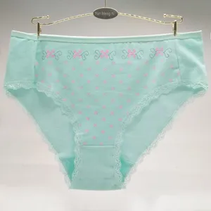 Yun Meng Ni Sexy Underwear Soft Lace Trim Ladies Briefs Big Size XXL XXXL XXXXL Cotton Women Panties thumbnail-4