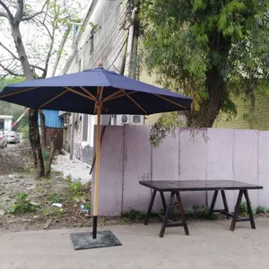 Restaurant Polyester 3.5m*3.5m Brushed Outdoor Umbrella Aluminium Frame thumbnail-1