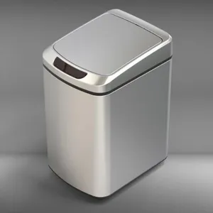 Stainless Steel Automatic Trash Can With Odor Control System Big Lid Opening Sensor Touchless Kitchen Trash Bin thumbnail-1