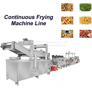 Commercial Pigskin&Shrimp Continuous Frying Model LZG3500A Continuous Frying Machine Manufacturers thumbnail-1