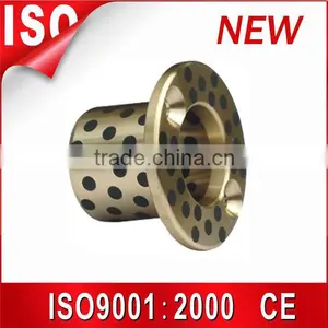 Copper Wrapped Solid-Lubricant-Inlaid Flange Bushing ,DX DU Bushing Dry Bearing thumbnail-1