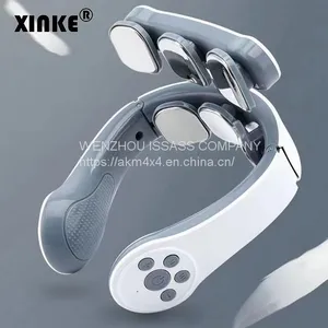 Intelligent Voice Call 3D Neck Massager Remote 2 Level Infrared Heating Pain Neck Care Massager thumbnail-1