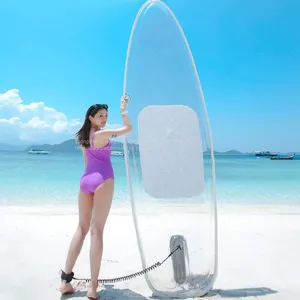 Clear Stand up Sup Paddle Boards Transparent Surfboard See Through SUP Isup Paddleboard thumbnail-1