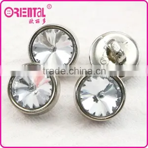 High Fashion Crystal Acryl Stone Combination Button With Shank for Women Weddding Dress thumbnail-3