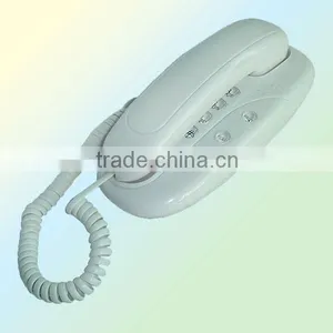 White Plastic Wall Phone Telefone thumbnail-1