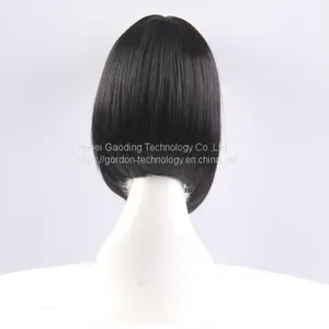 Natrual Color Lace Front Bob Human Hair Wigs With Bangs thumbnail-4