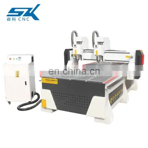 1325 1530 Two Heads Cutting Drilling CNC Router Vacuum Table Competitive Price Woodworking thumbnail-2