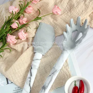 Kitchen Accessories Home and Kitchen Cookware Sets Kitchenware Cocina Silicone Kitchen Utensil Marble Cookware Set thumbnail-5