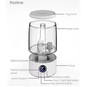 Factory Supply High Quality Smart Appliances LCD Control Desktop Humidifier Double Spray Nozzle Household 3.5L Ultrasonic Humidifier thumbnail-4