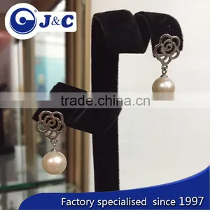White Real Nature White Pearl Earring,pearl Eardrop,pearl Ear Stud,pearl Ear Nail thumbnail-2